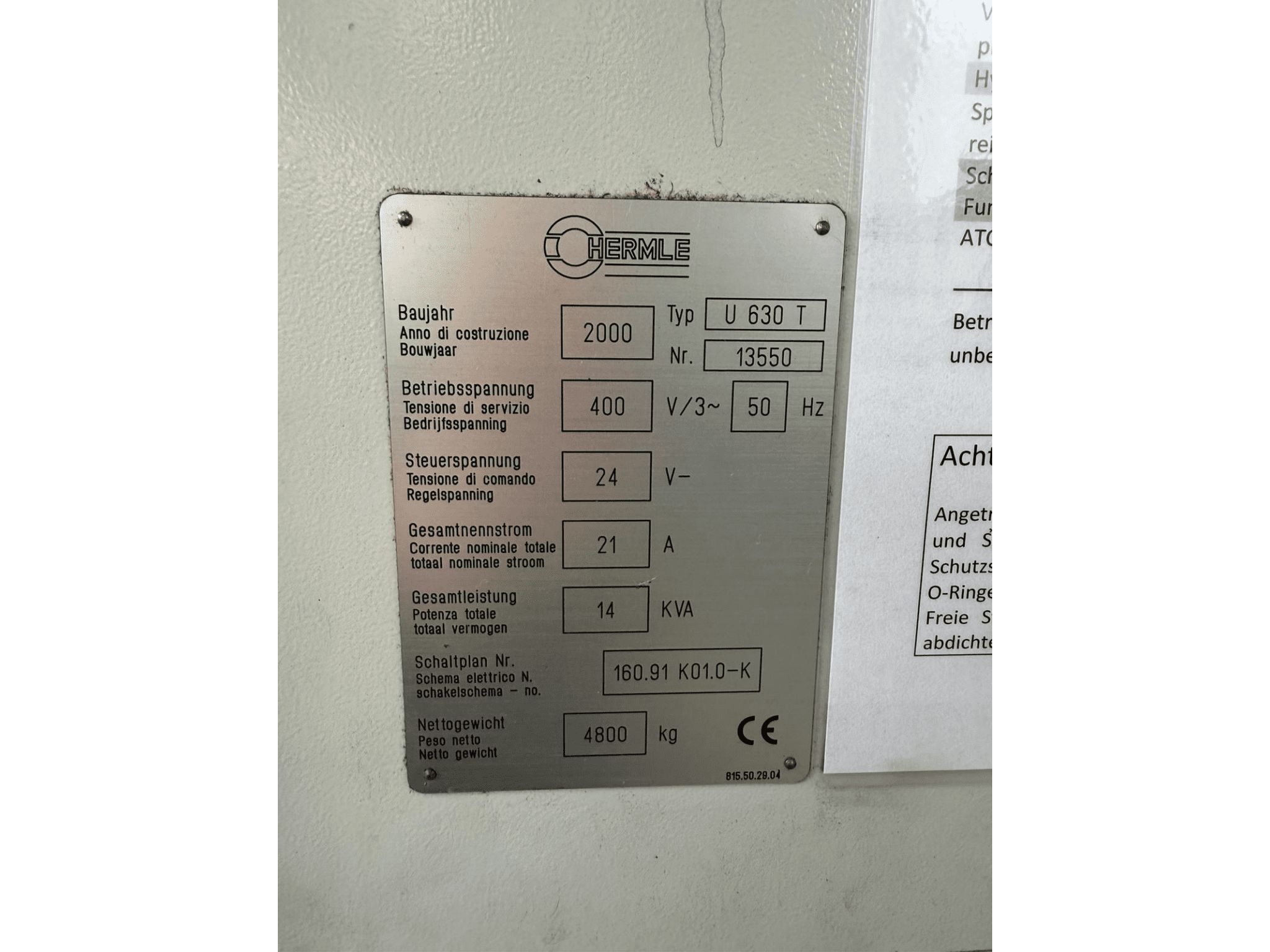 Hermle U 630 T 08