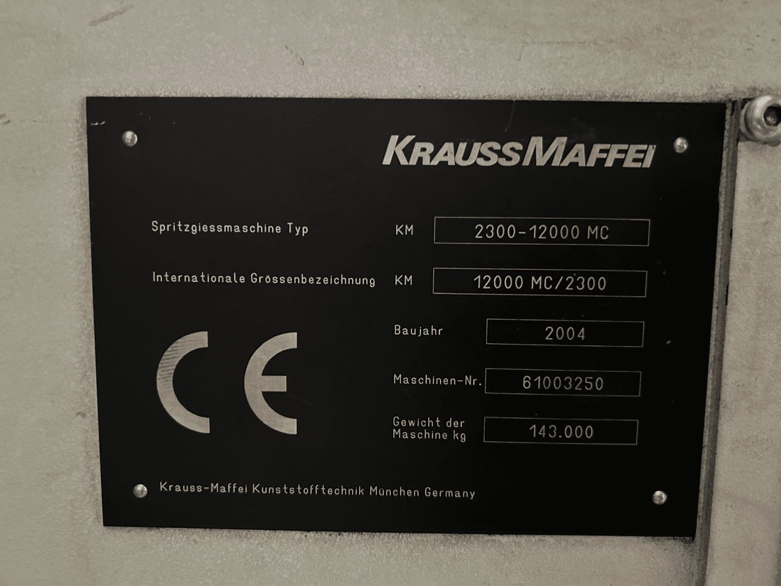 Krauss Maffei 2300-12000 MC 13